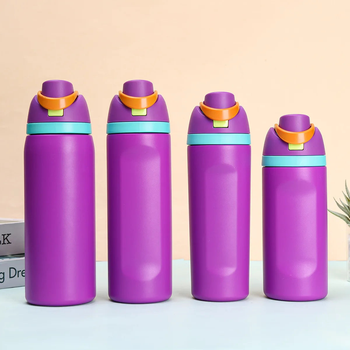 Kids Insulated Straw Water Bottle - 16/19/24/32oz Stainless Steel Thermos