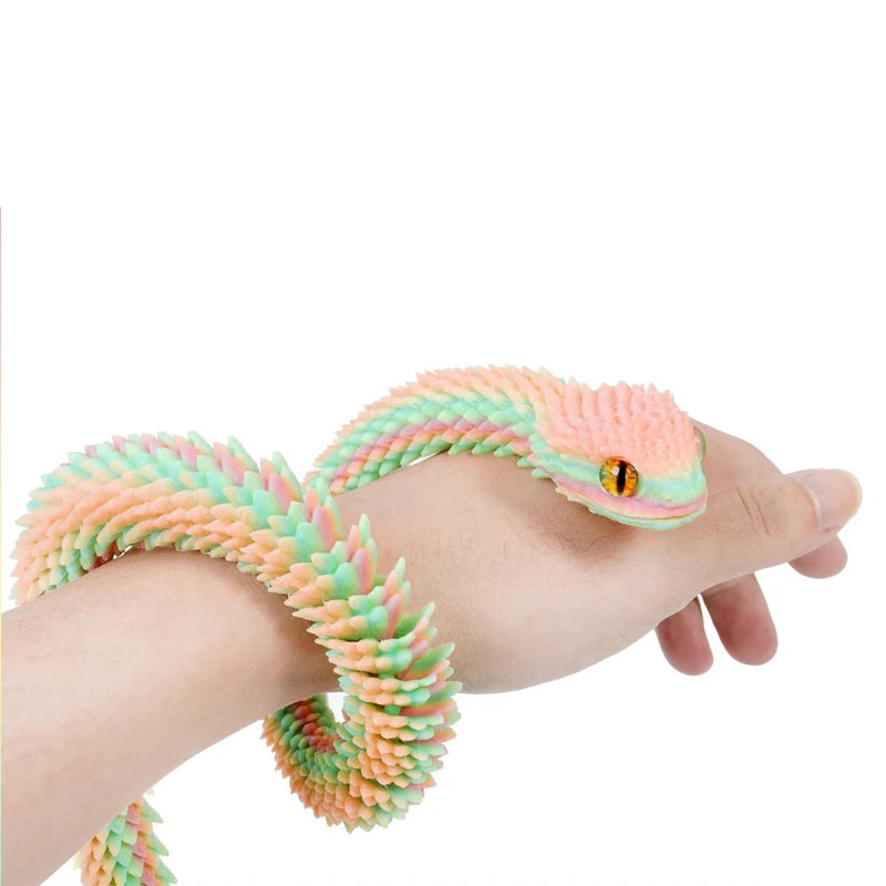 3D Printed Realistic Snake – Movable Joint Fidget Toy & Desk Ornament