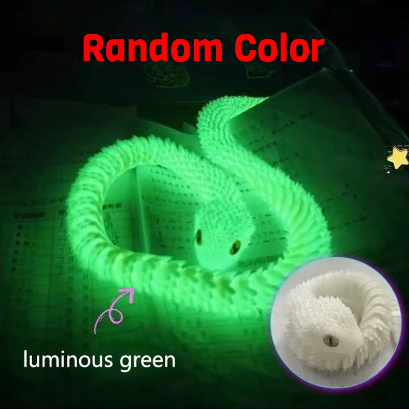 3D Printed Realistic Snake – Movable Joint Fidget Toy & Desk Ornament