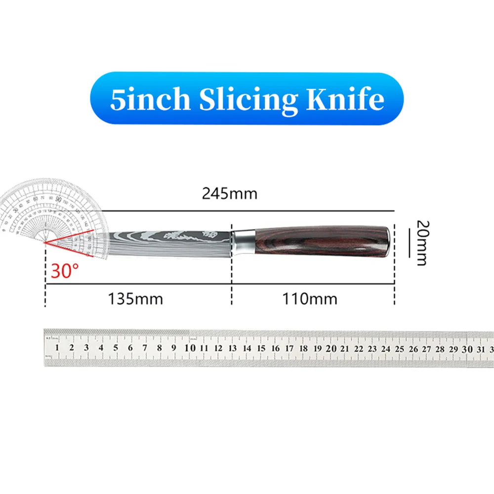 Professional Japanese Chef Knife - Premium Stainless Steel Kitchen Knife with Gift Box