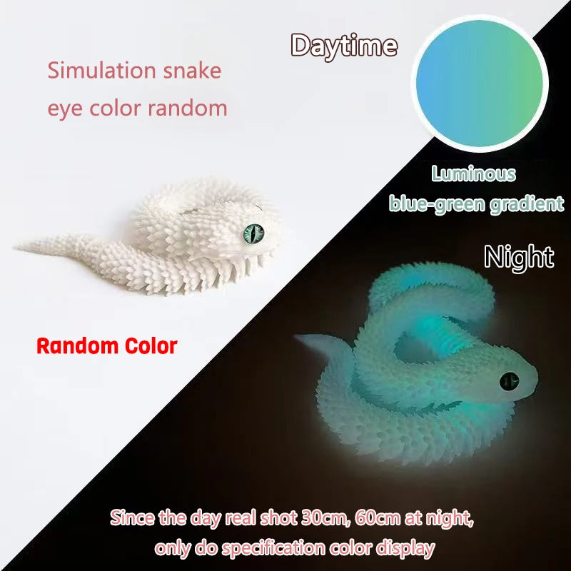 3D Printed Realistic Snake – Movable Joint Fidget Toy & Desk Ornament