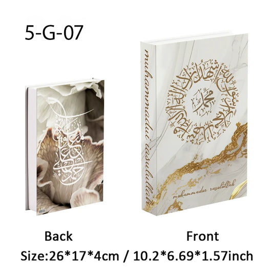 Islam Kaaba Luxury Fake Book Storage Box Islamic Muslim Decorative Books Home Decor Coffee Table Bedroom Interior Decoration