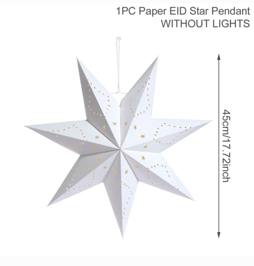 Ramadan Star Light - Hanging LED Pendant Decoration for Eid Mubarak