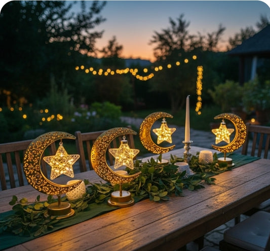 Ramadan Moon Lamp - LED Desk Light Islamic Decoration for Eid Mubarak
