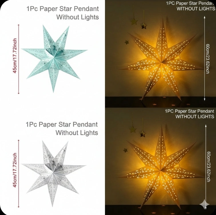 Ramadan Star Light - Hanging LED Pendant Decoration for Eid Mubarak