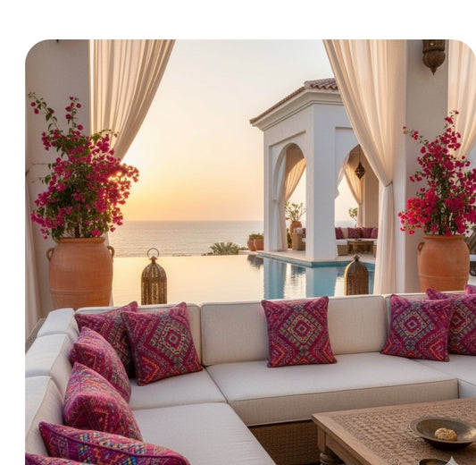 Vintage Oriental Bohemian Pillow Cover - Moroccan Artwork Cushion Case