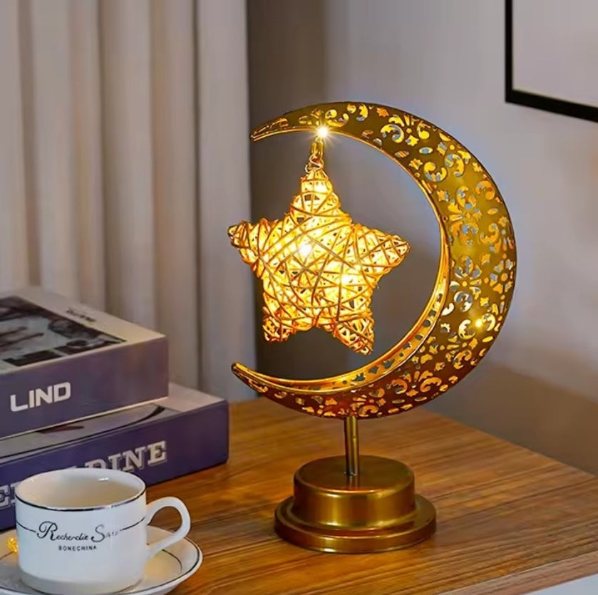 Ramadan Moon Lamp - LED Desk Light Islamic Decoration for Eid Mubarak