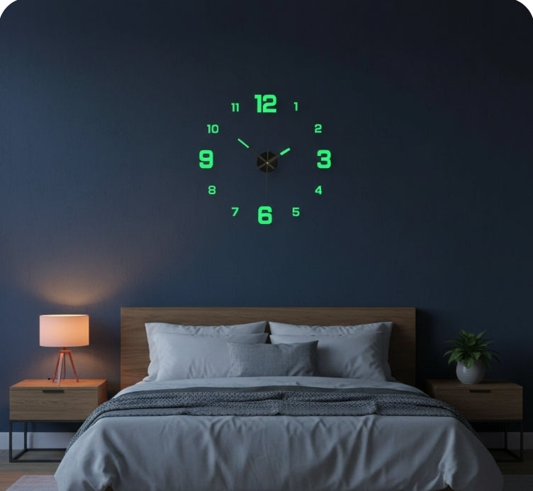 3D LED Digital Wall Clock - Modern Luminous Clock for Home Decor