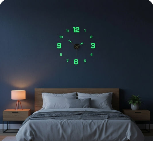 3D LED Digital Wall Clock - Modern Luminous Clock for Home Decor