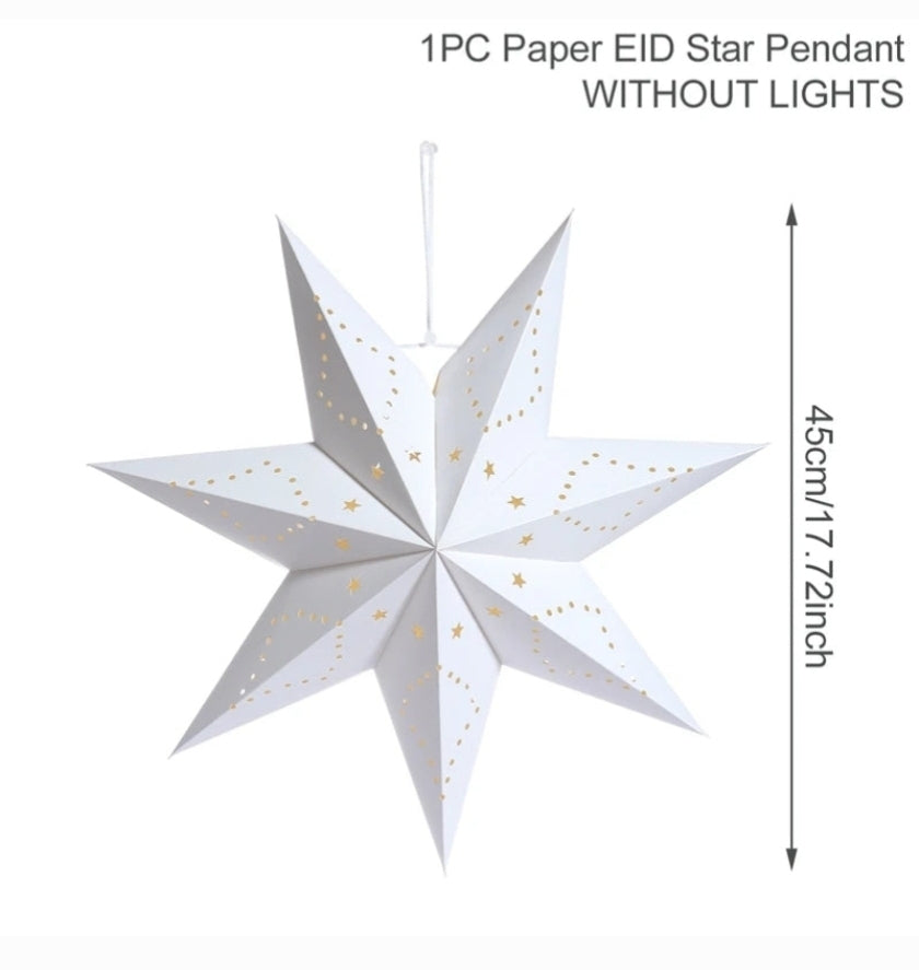 Ramadan Star Light - Hanging LED Pendant Decoration for Eid Mubarak