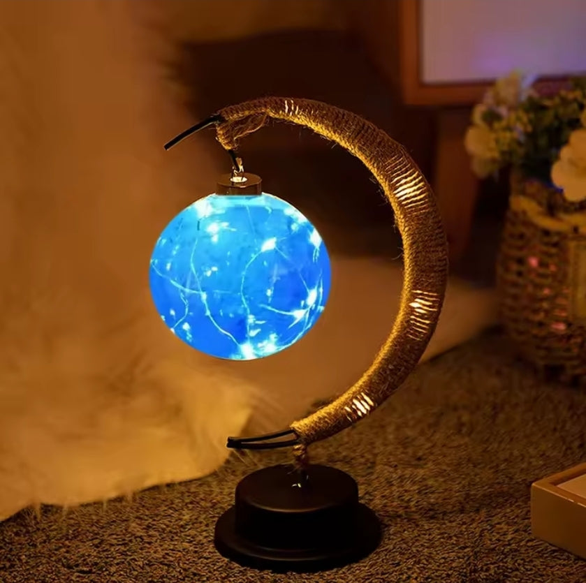 Ramadan Moon Lamp - LED Desk Light Islamic Decoration for Eid Mubarak