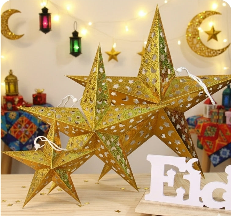 Ramadan Star Light - Hanging LED Pendant Decoration for Eid Mubarak