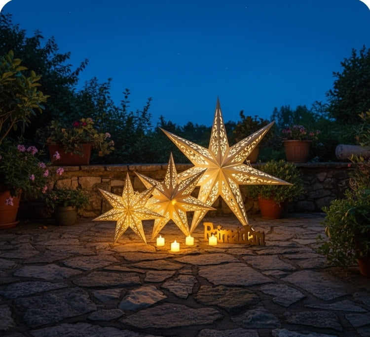 Ramadan Star Light - Hanging LED Pendant Decoration for Eid Mubarak