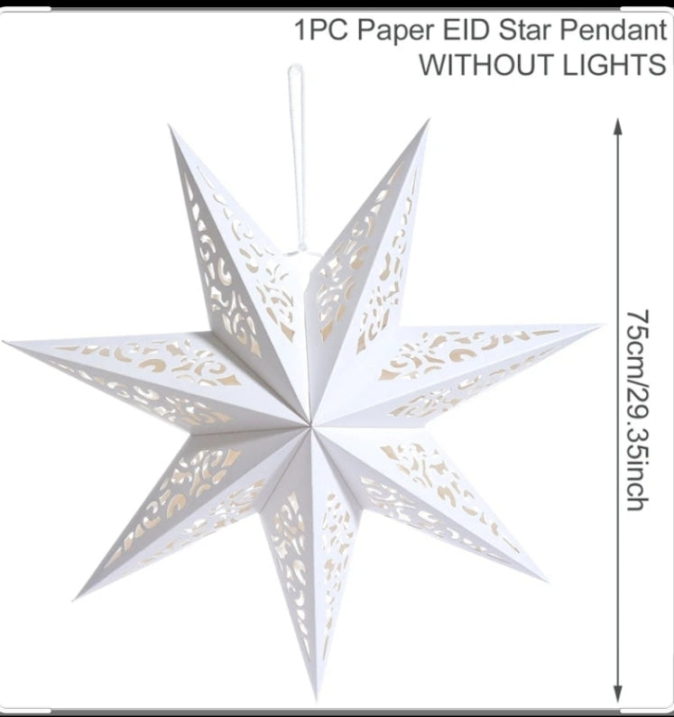 Ramadan Star Light - Hanging LED Pendant Decoration for Eid Mubarak