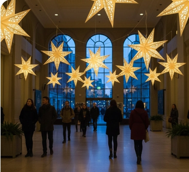 Ramadan Star Light - Hanging LED Pendant Decoration for Eid Mubarak