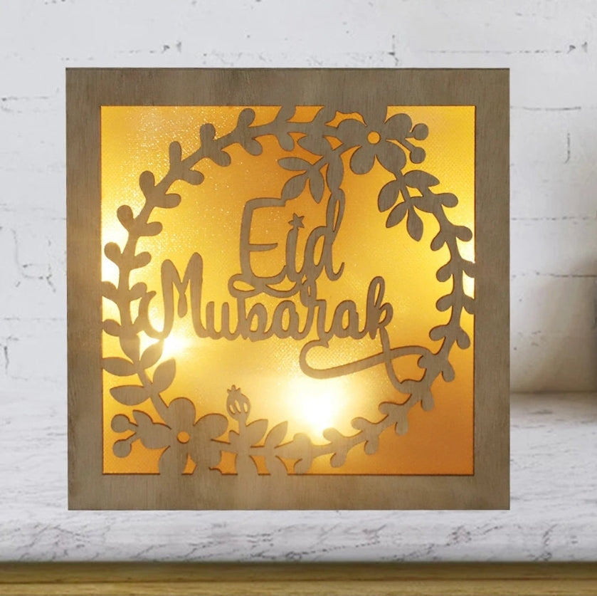 Ramadan Moon Lamp - LED Desk Light Islamic Decoration for Eid Mubarak