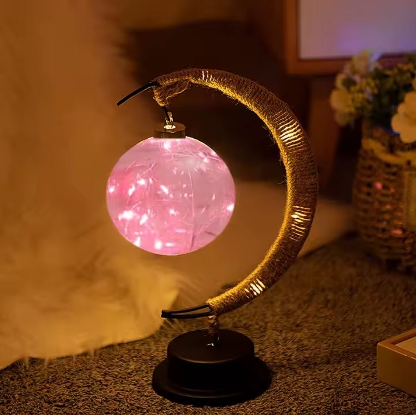 Ramadan Moon Lamp - LED Desk Light Islamic Decoration for Eid Mubarak