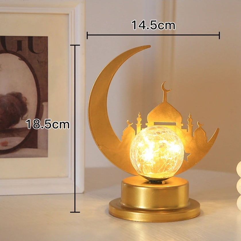Ramadan Moon Lamp - LED Desk Light Islamic Decoration for Eid Mubarak