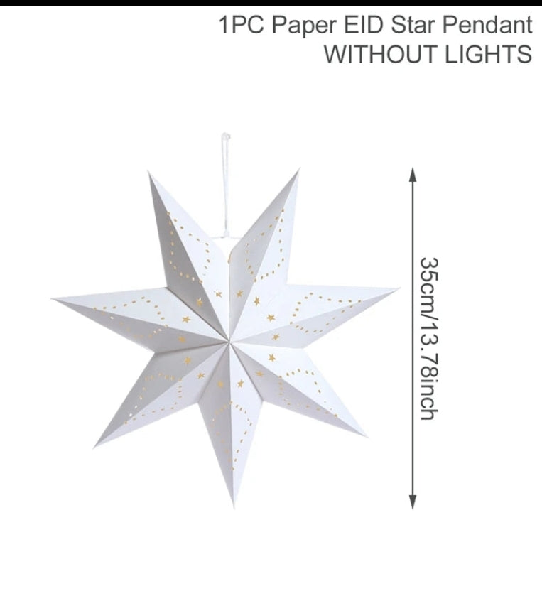 Ramadan Star Light - Hanging LED Pendant Decoration for Eid Mubarak