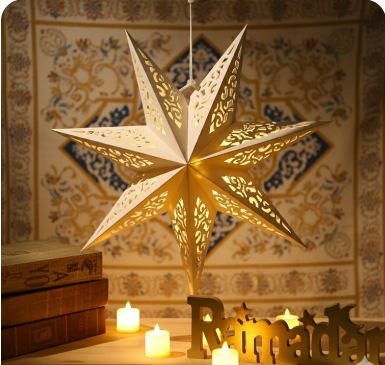 Ramadan Star Light - Hanging LED Pendant Decoration for Eid Mubarak