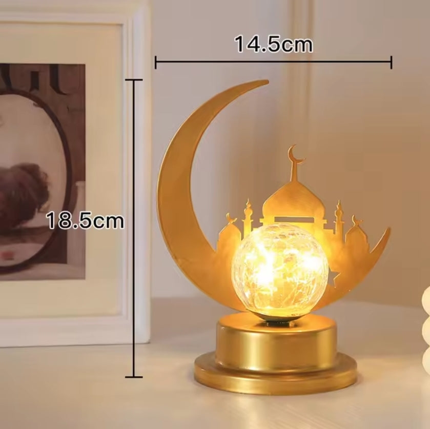 Ramadan Moon Lamp - LED Desk Light Islamic Decoration for Eid Mubarak