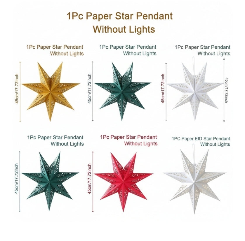 Ramadan Star Light - Hanging LED Pendant Decoration for Eid Mubarak