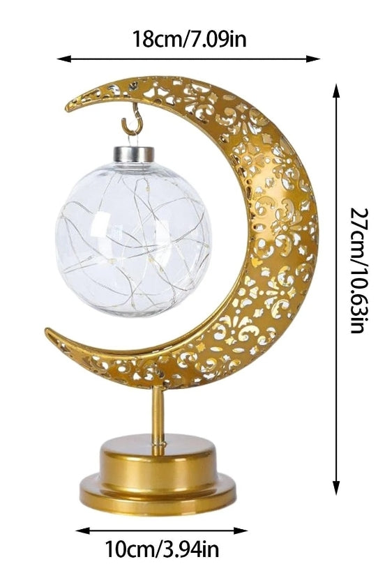Ramadan Moon Lamp - LED Desk Light Islamic Decoration for Eid Mubarak